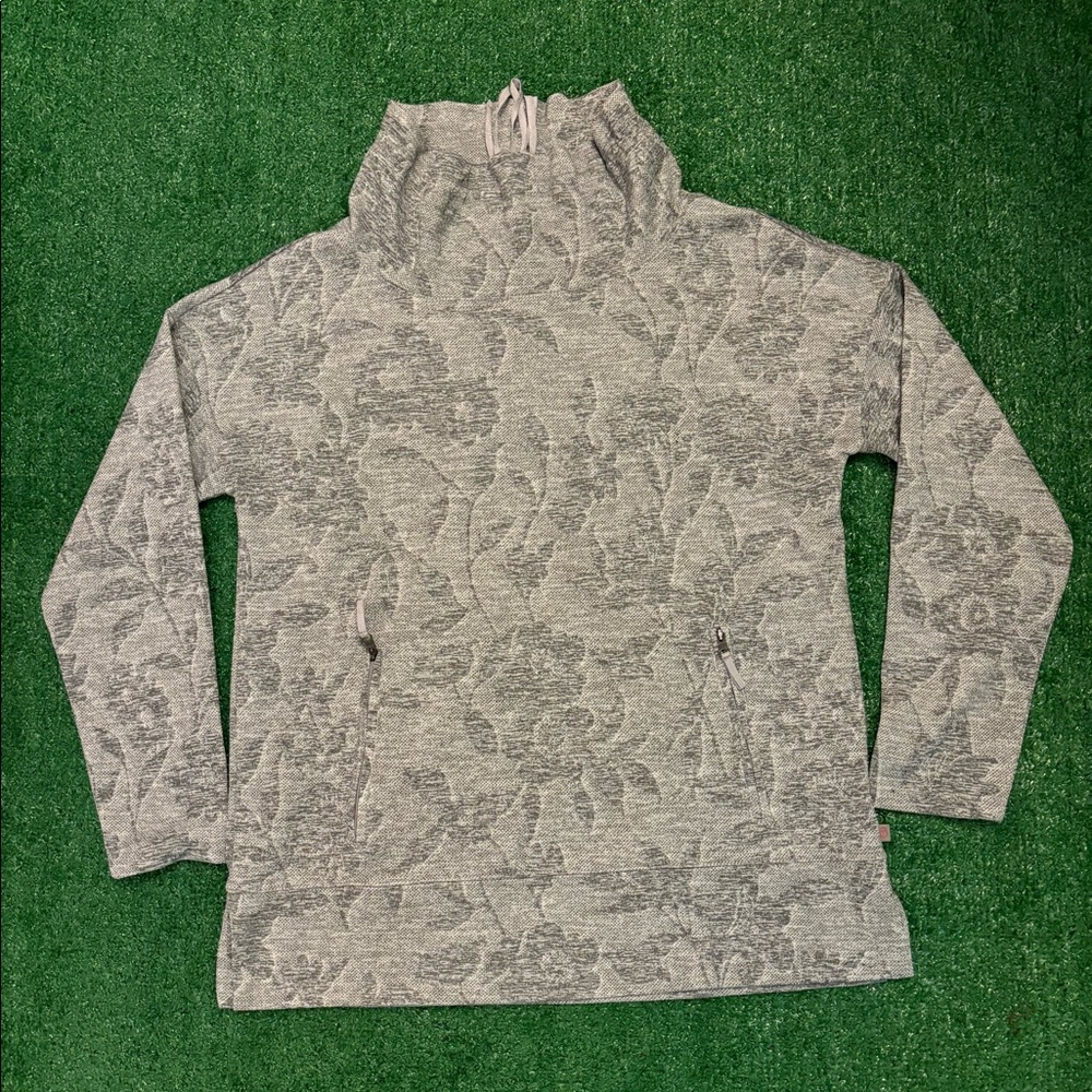 Talbots Gray Floral Pullover